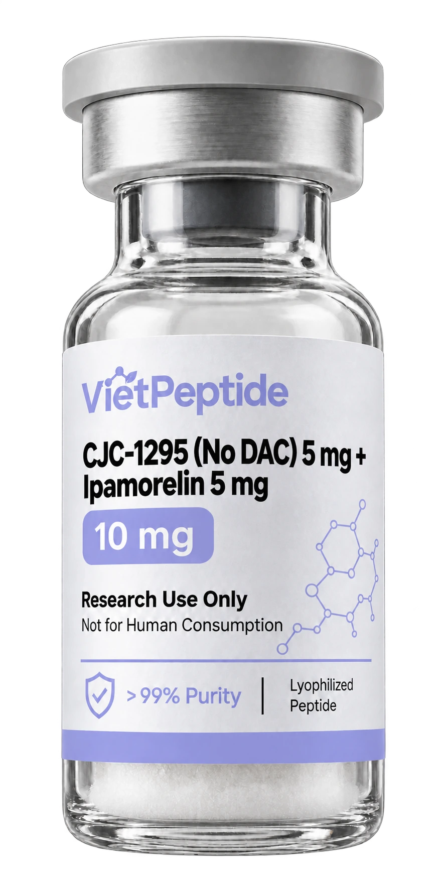 CJC-1295 (No DAC) + Ipamorelin 10 mg blend — hình minh họa bao bì