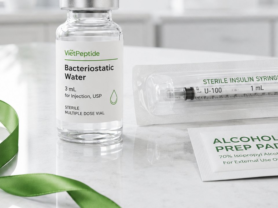 Bacteriostatic water research vial